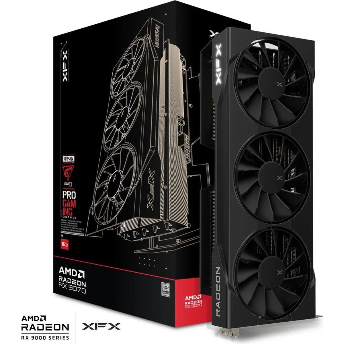 Tarjeta de video XFX Swift Radeon RX 9070 16GB OC