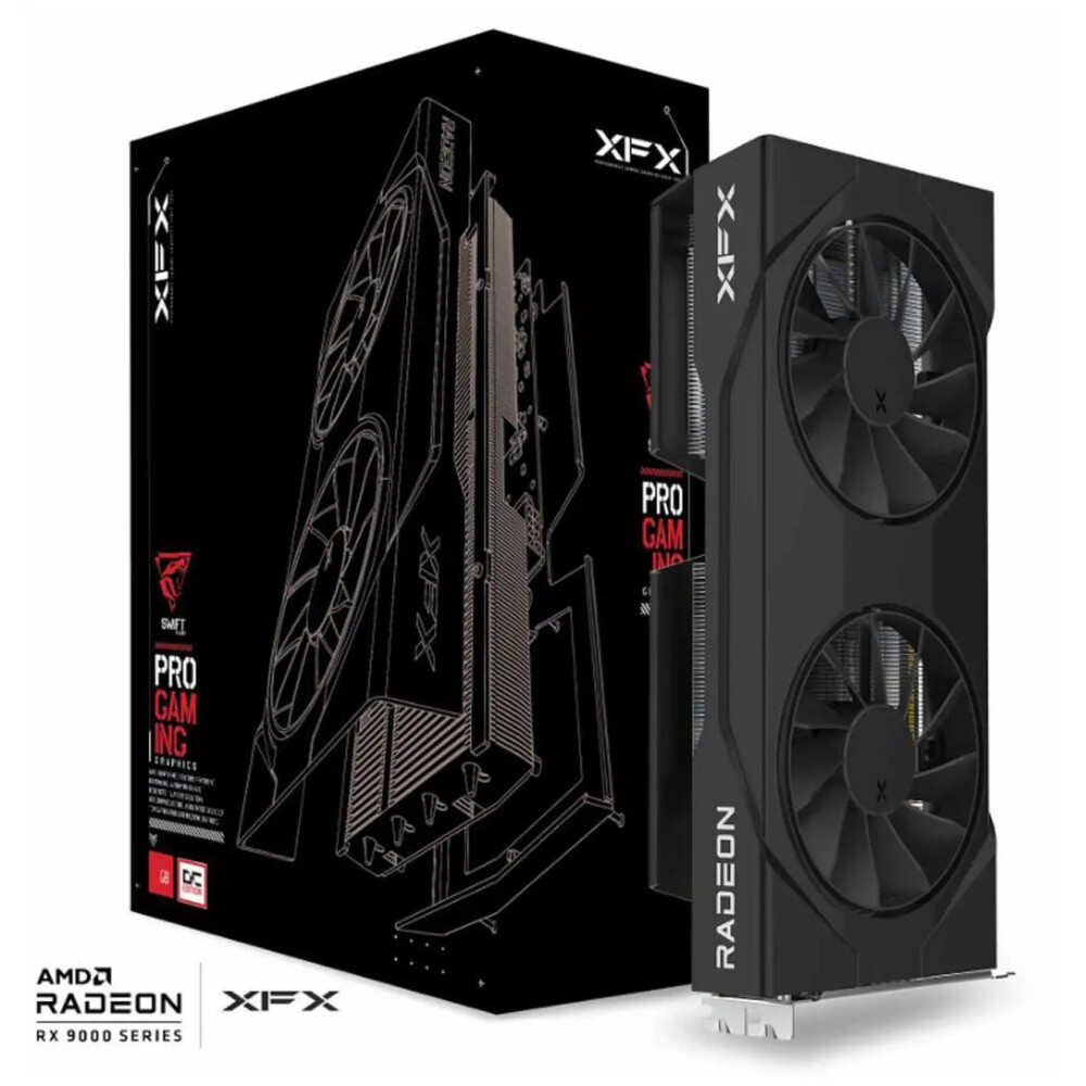 Tarjeta de video XFX SWIFT AMD Radeon RX 9060 XT 16GB OC Gaming Edition - Imagen 1