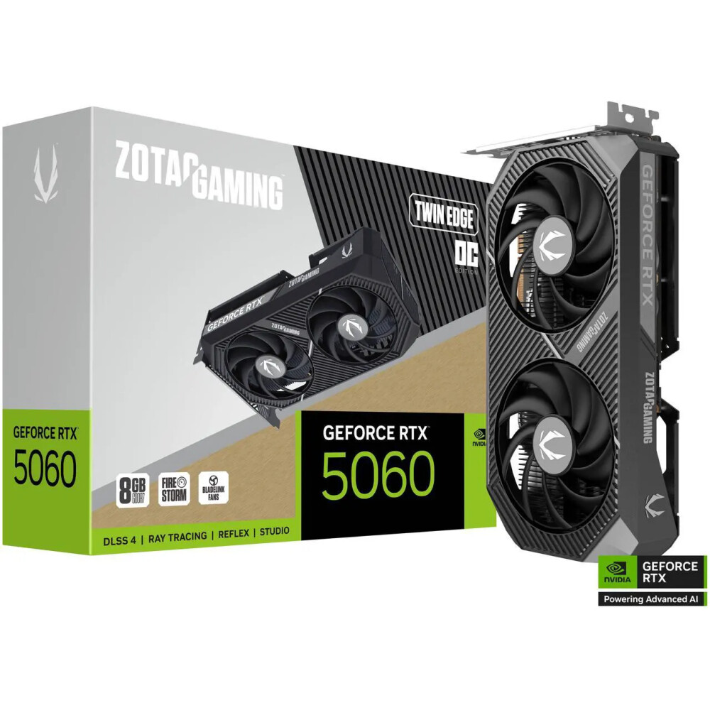 Tarjeta de video ZOTAC Twin Edge GeForce RTX 5060 8GB OC - Imagen 1