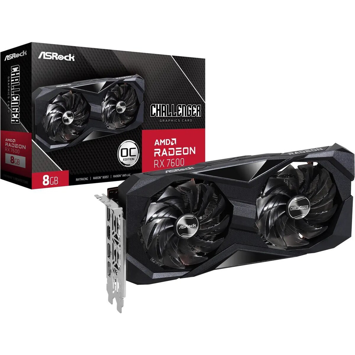 Tarjeta de video ASRock Challenger Radeon RX 7600 8GB