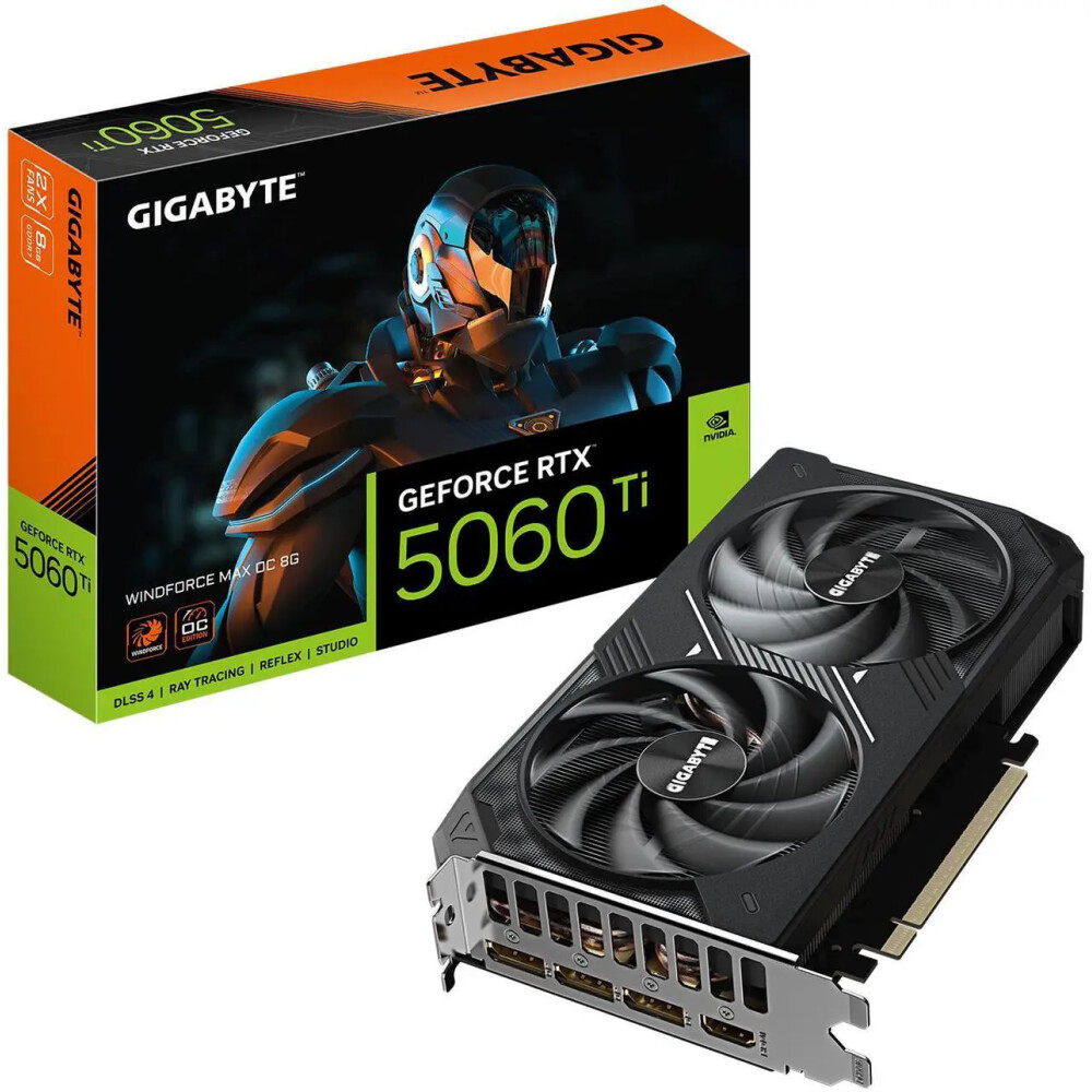 Tarjeta de video GIGABYTE WINDFORCE MAX GeForce RTX 5060 Ti 8GB OC - Imagen 1