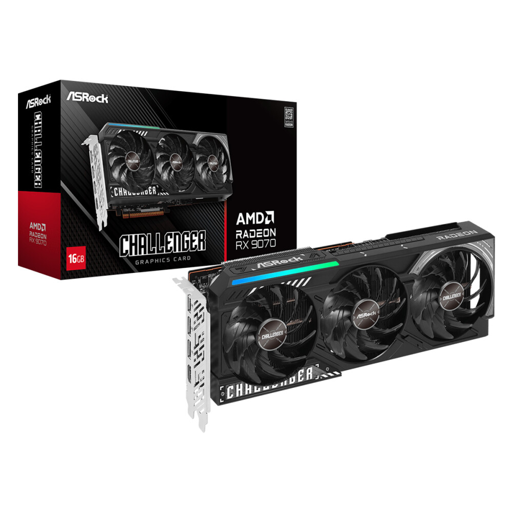 Tarjeta de video ASRock Challenger Radeon RX 9070 16GB - Imagen 1