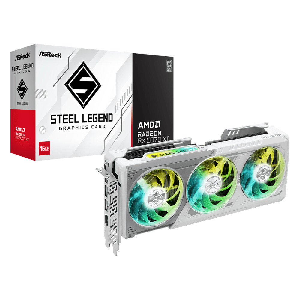 Tarjeta de video ASRock Steel Legend Radeon RX 9070 XT 16GB - Imagen 1