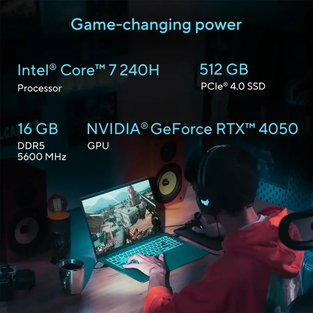 ASUS V16 16″ FHD 144 Hz – Intel Core 7 240H – 16GB DDR5 – NVIDIA GeForce RTX 4050 4GB – 512GB SSD - Imagen 7