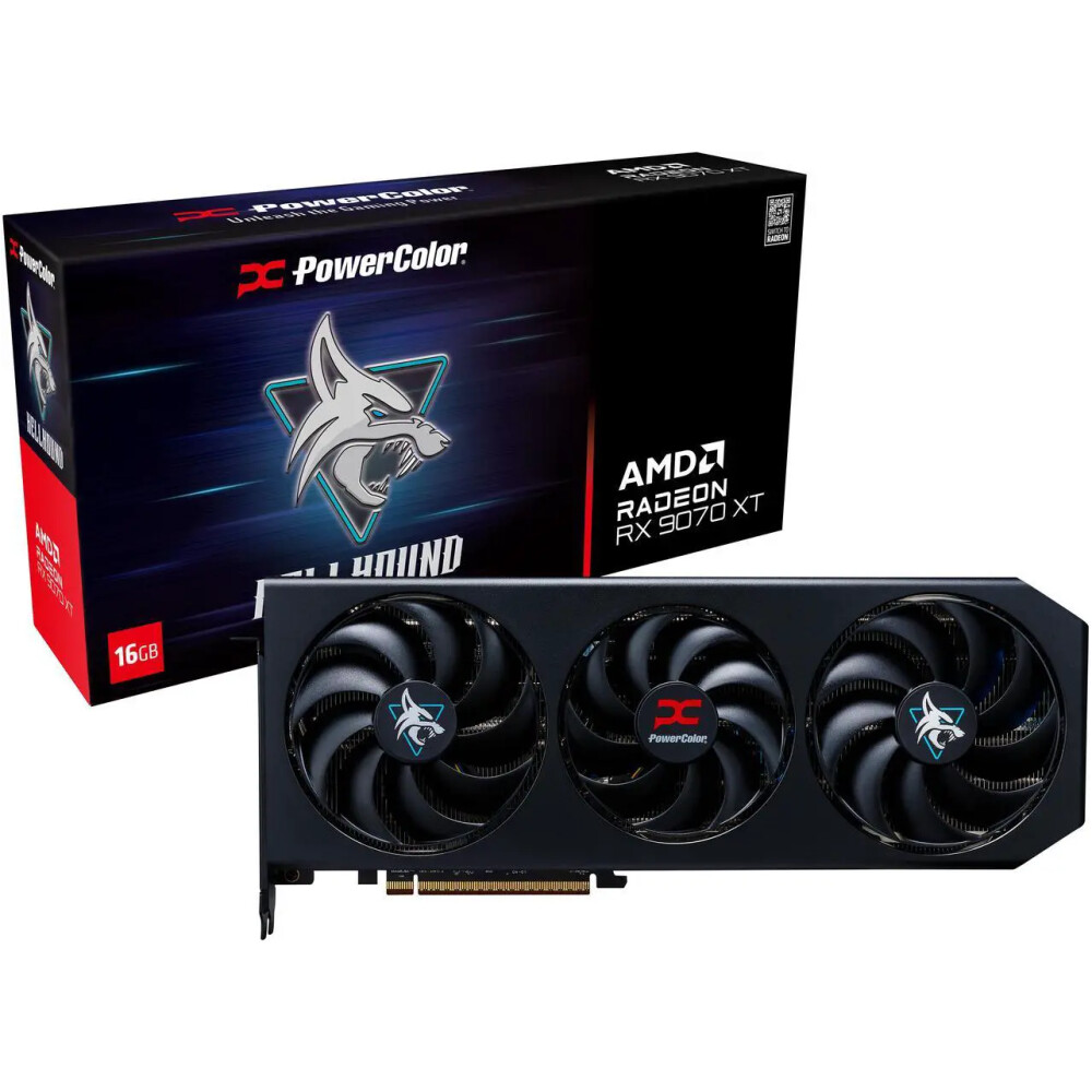 Tarjeta de video PowerColor Hellhound Radeon RX 9070 XT 16GB OC - Imagen 1