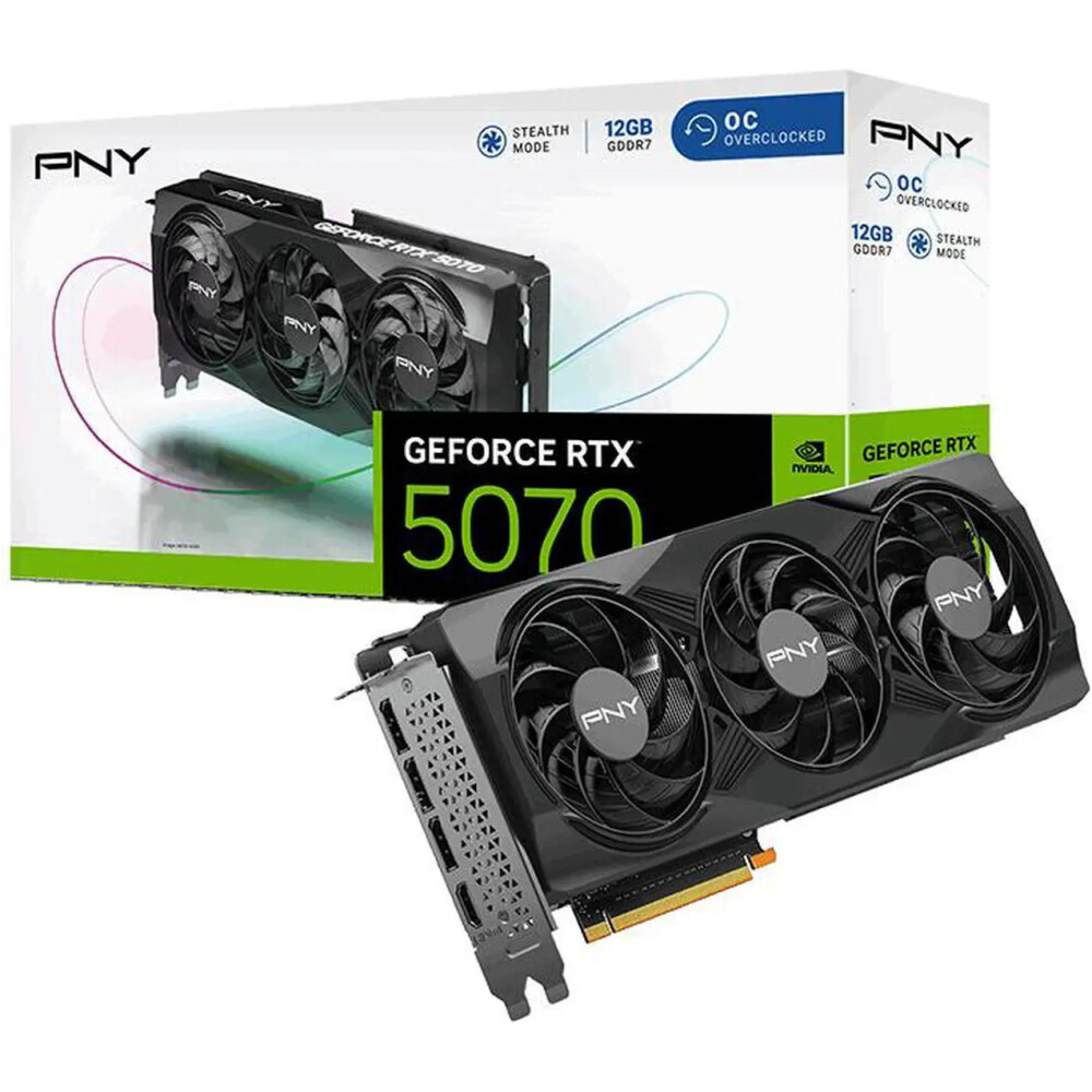 Tarjeta de video PNY GeForce RTX 5070 12GB OC - Imagen 1