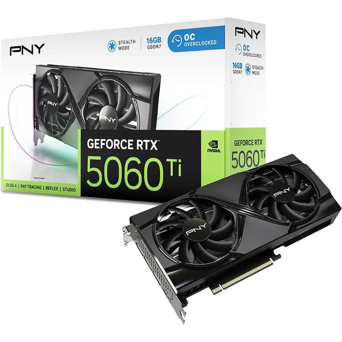 Tarjeta de video PNY DUAL OC GeForce RTX 5060 Ti 16GB