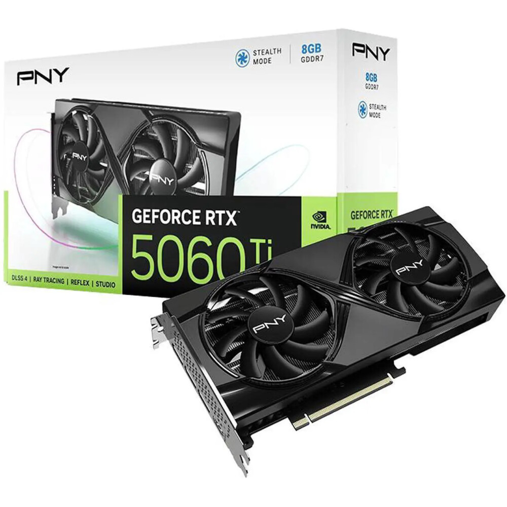 Tarjeta de video PNY DUAL OC GeForce RTX 5060 Ti 8GB - Imagen 1