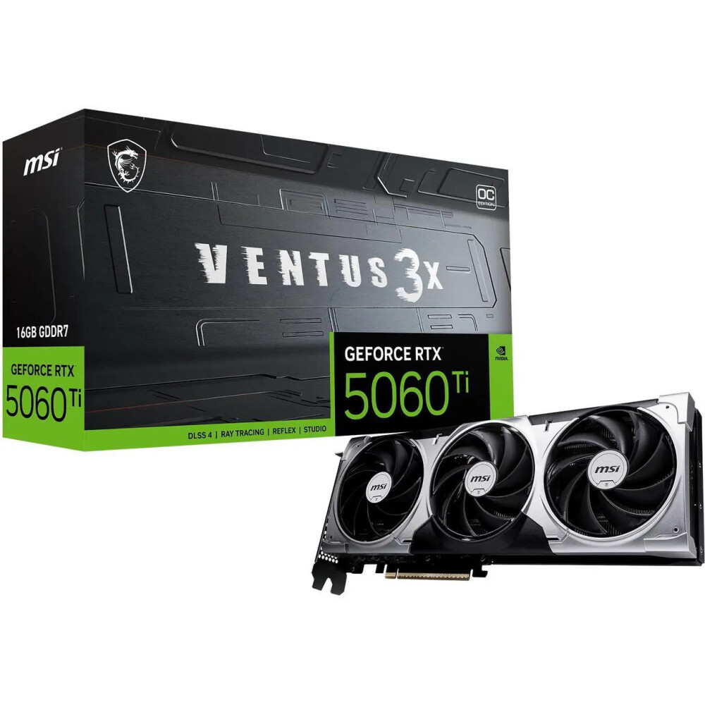Tarjeta de video MSI Ventus 3x GeForce RTX 5060 Ti 16GB OC - Imagen 1