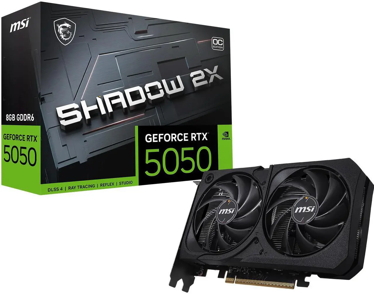 14-137-982-02 Tarjeta de video MSI Shadow 2x GeForce RTX 5050 8GB OC - Imagen 1