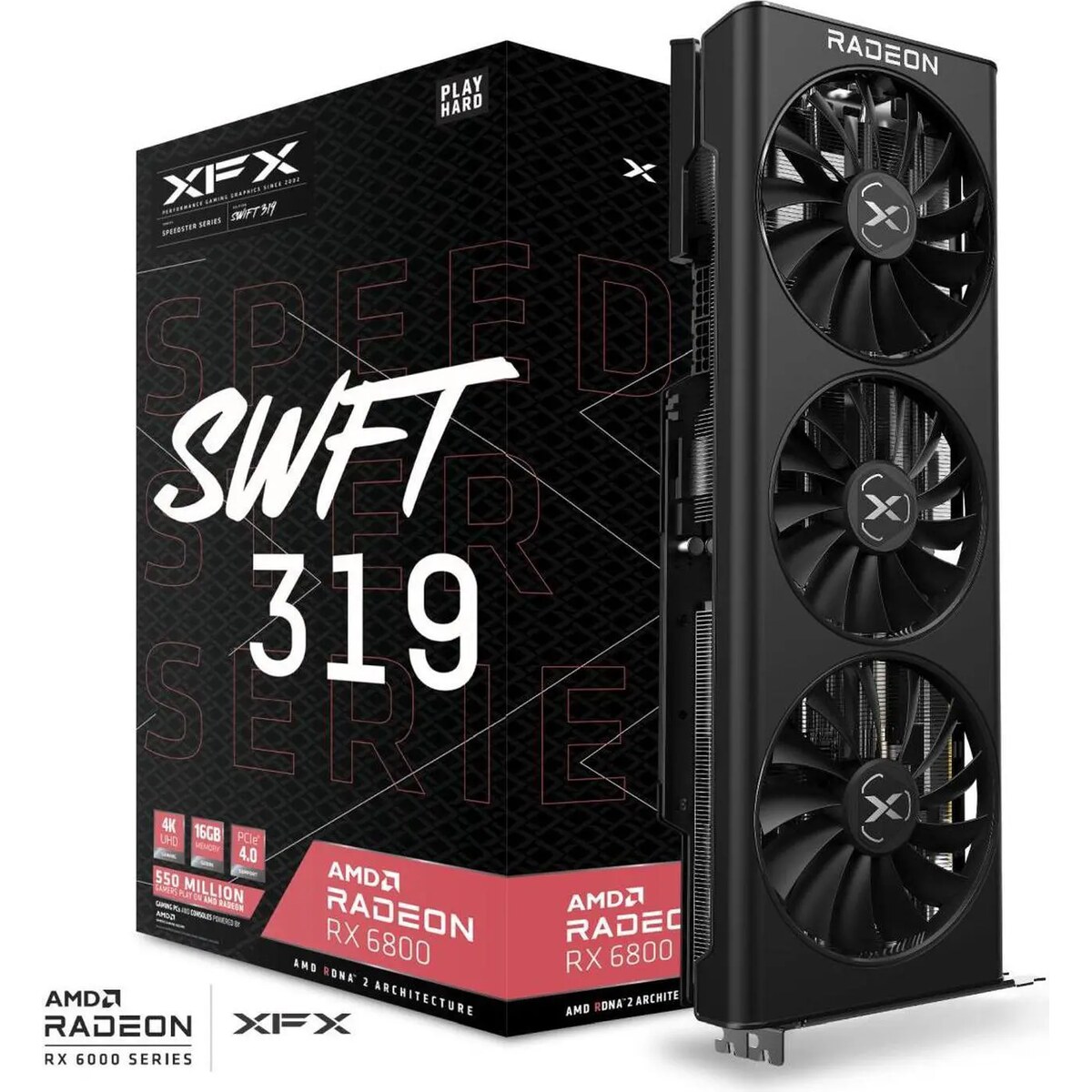 Tarjeta de video XFX Speedster Radeon RX 6800 16GB