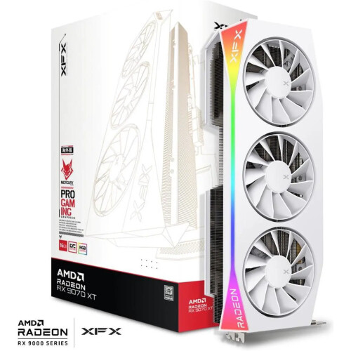 Tarjeta de video XFX Mercury Radeon RX 9070 XT 16GB WHITE