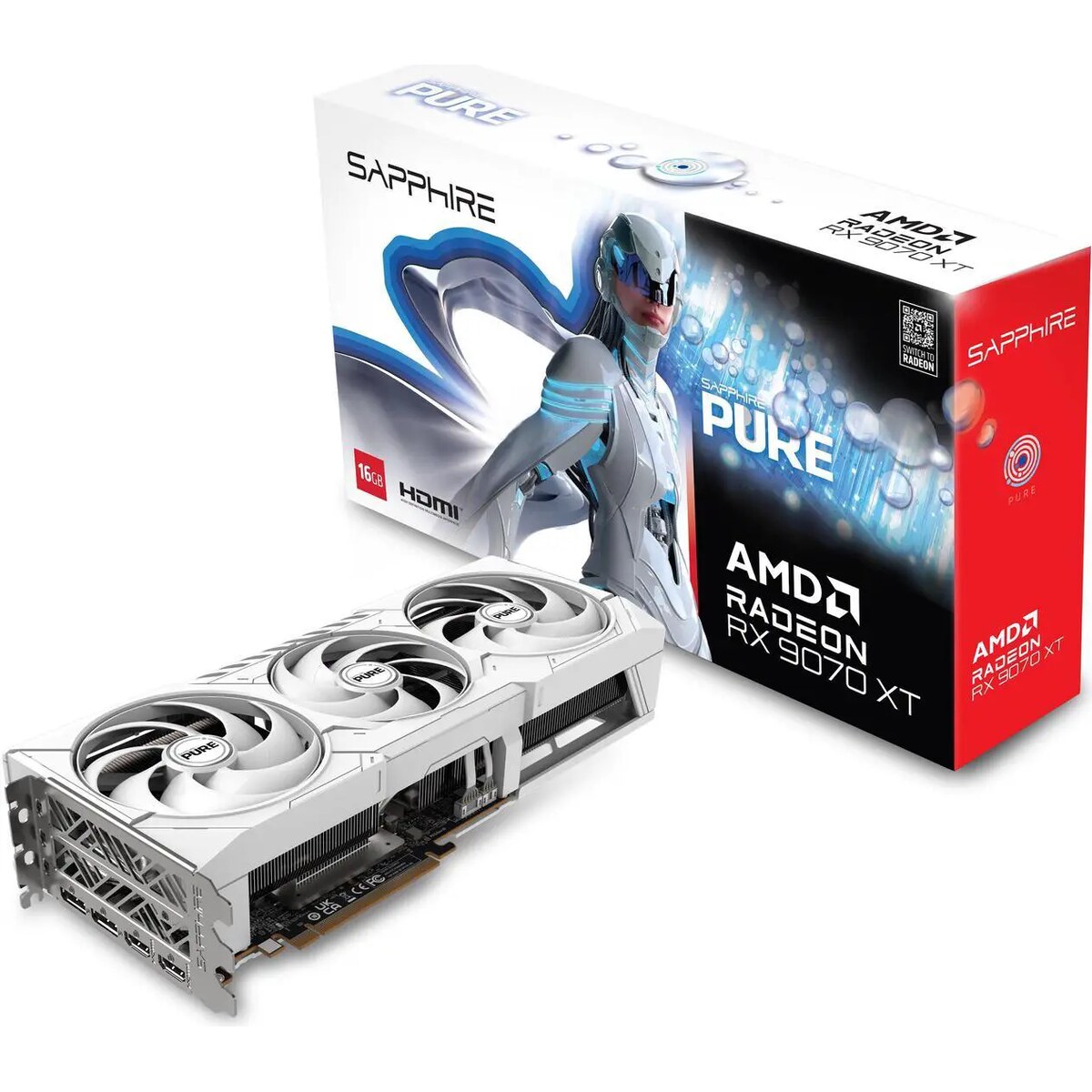 Tarjeta de video SAPPHIRE PURE Radeon RX 9070 XT 16GB
