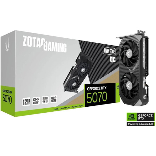 Tarjeta de video ZOTAC Twin Edge GeForce RTX 5070 12GB OC
