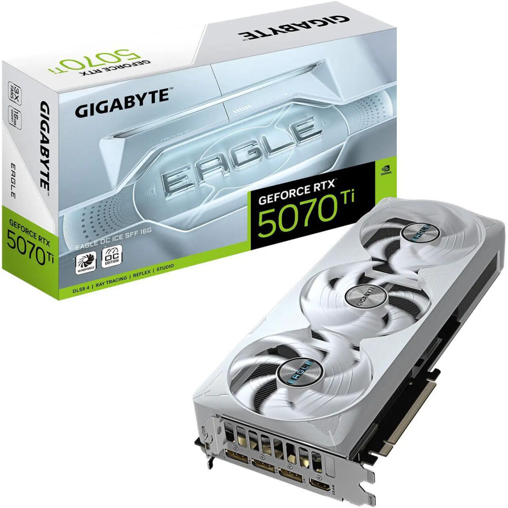 Tarjeta de video GIGABYTE Eagle GeForce RTX 5070 Ti 16GB OC ICE - Imagen 1