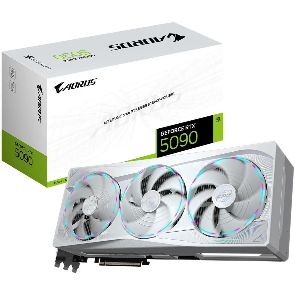 Tarjeta de video GIGABYTE AORUS STEALTH GeForce ICE RTX 5090 32GB OC - Imagen 1