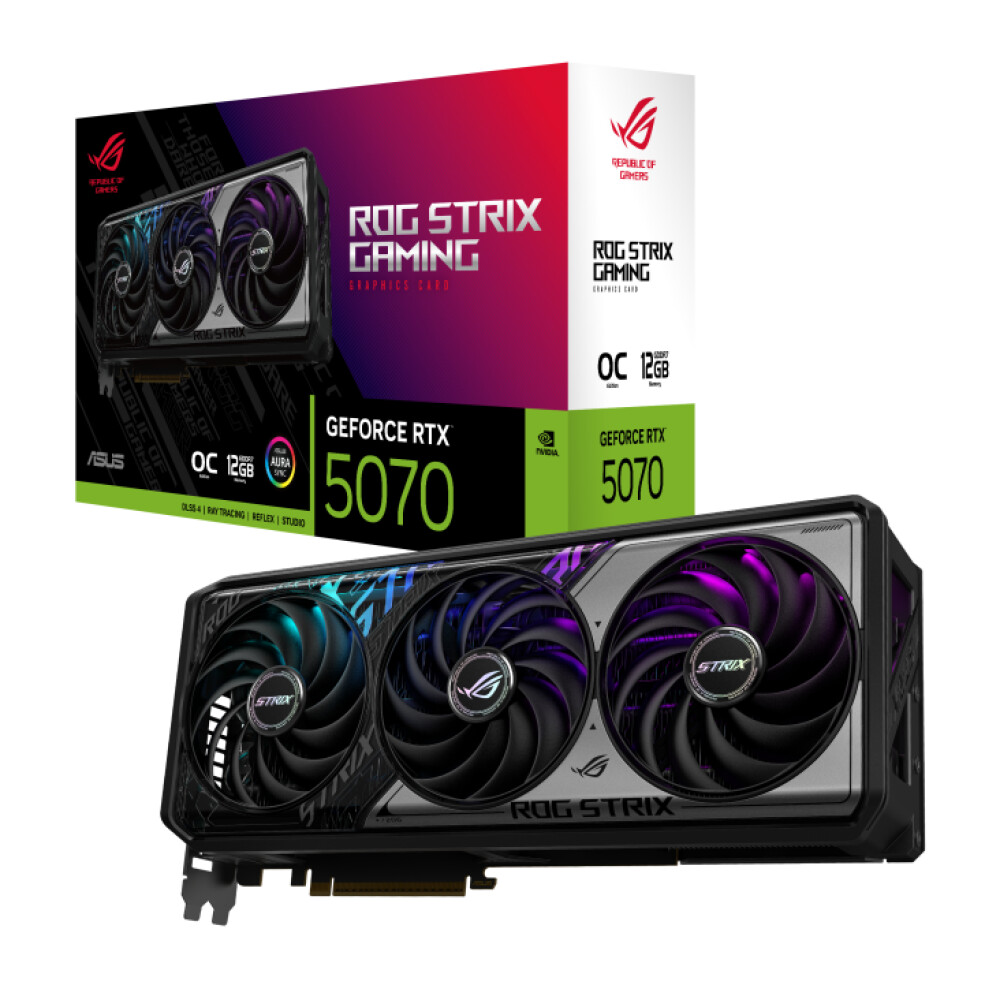 Tarjeta de video ASUS ROG GeForce RTX 5070 12GB OC - Imagen 1