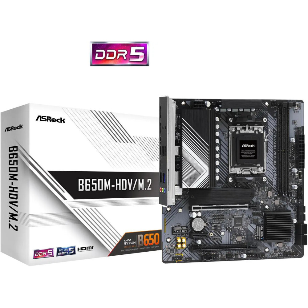 Motherboard ASRock B650M-HDV/M.2 Socket AM5 Micro ATX - Imagen 1