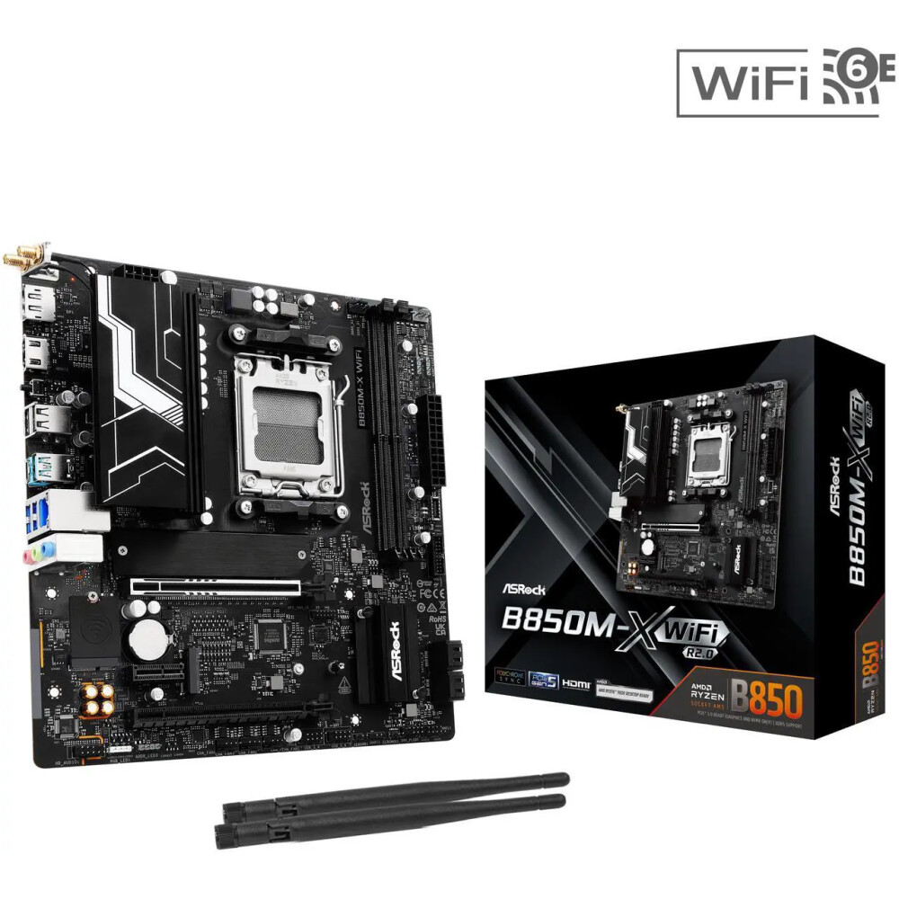 Motherboard ASRock B850M-X WiFi R2.0 Socket AM5 Micro ATX - Imagen 1