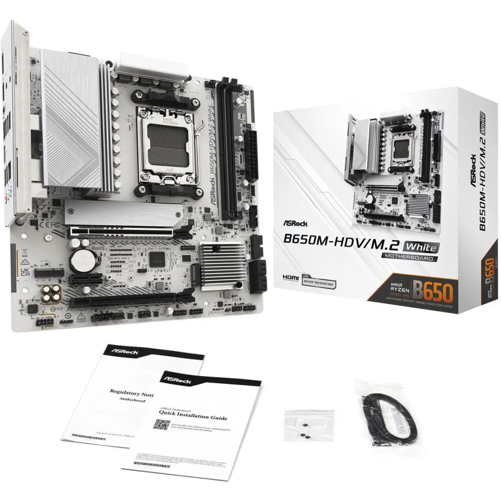 Motherboard ASRock B650M-HDV/M.2 White Socket AM5 Micro ATX - Imagen 8