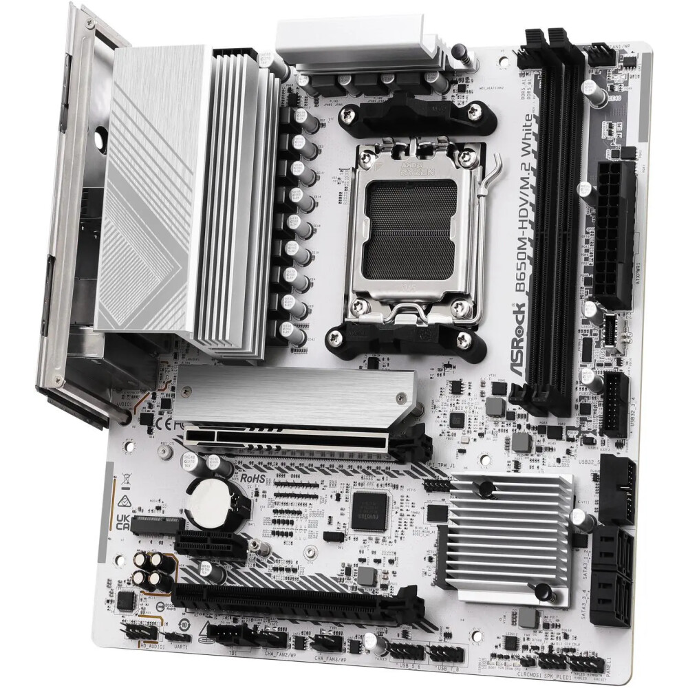 Motherboard ASRock B650M-HDV/M.2 White Socket AM5 Micro ATX - Imagen 3