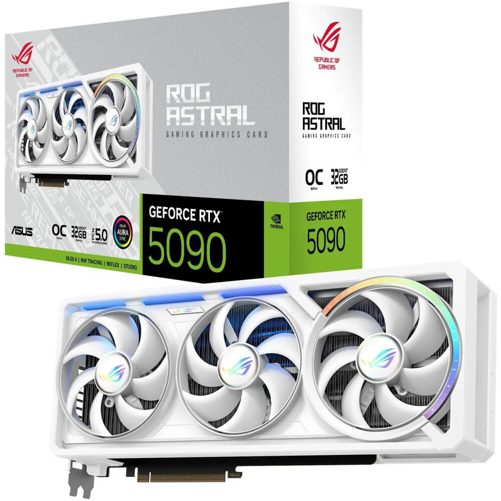 Tarjeta de video ASUS ROG Astral GeForce RTX 5090 32GB OC WHITE - Imagen 1