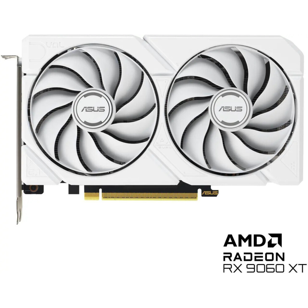 Tarjeta de video ASUS DUAL Radeon RX 9060 XT 16GB WHITE - Imagen 2