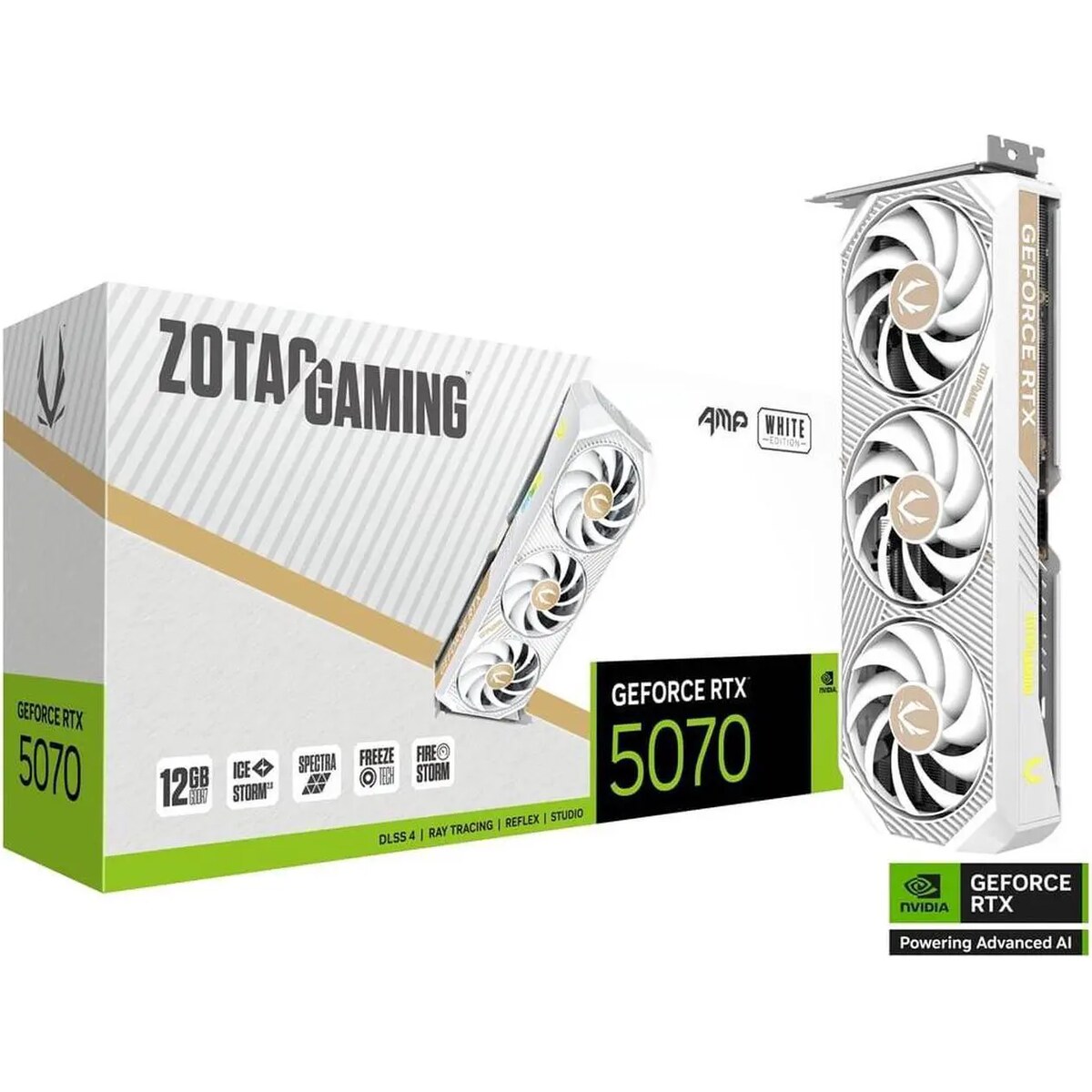 Tarjeta de video ZOTAC AMP GeForce RTX 5070 12GB