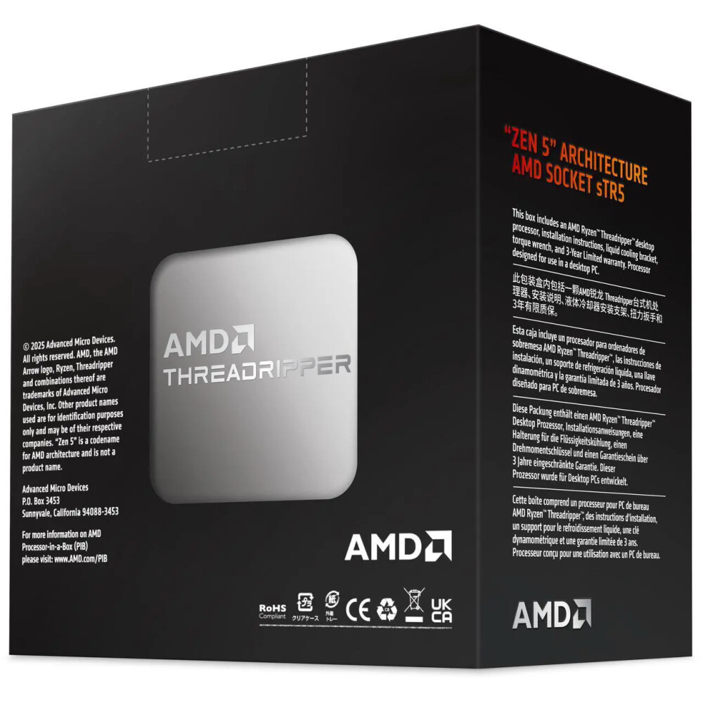 Procesador AMD Ryzen Threadripper 9980X – Zen 5 64-Core 3.2 GHz – Socket sTR5 – 350W - Imagen 5