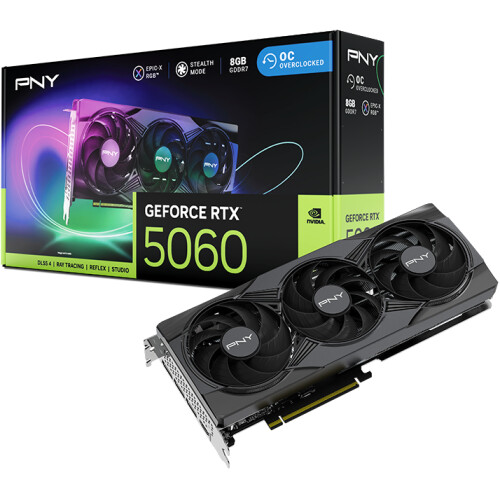 Tarjeta de video PNY ARGB GeForce RTX 5060 8GB OC