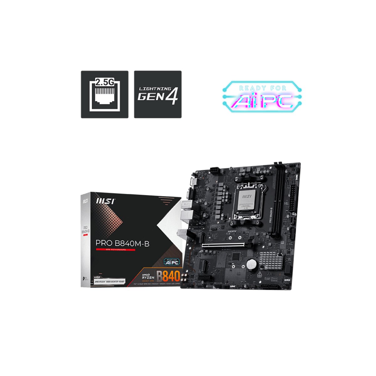 Motherboard MSI PRO B840M-B Socket AM5 Micro ATX