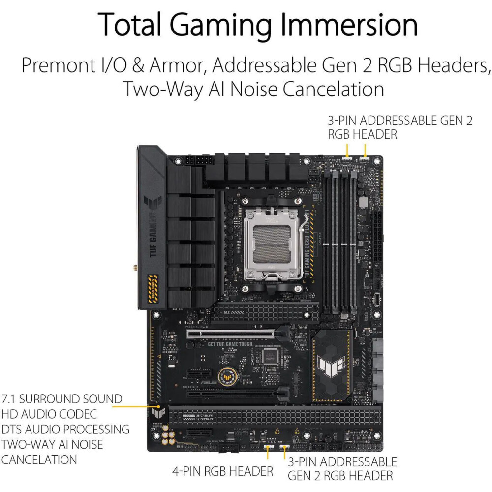 Motherboard ASUS TUF GAMING B650-PLUS WIFI Socket AM5 ATX - Imagen 4