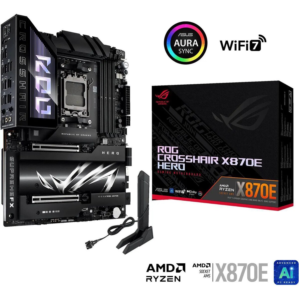 Motherboard ASUS ROG CROSSHAIR X870E HERO Socket AM5 ATX
