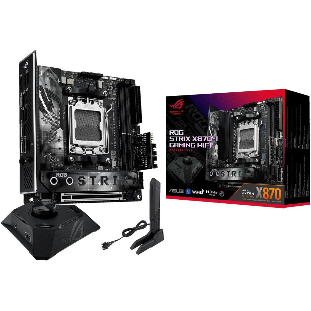 Motherboard ASUS ROG STRIX X870‑I GAMING WiFi Socket AM5 Mini ITX - Imagen 1