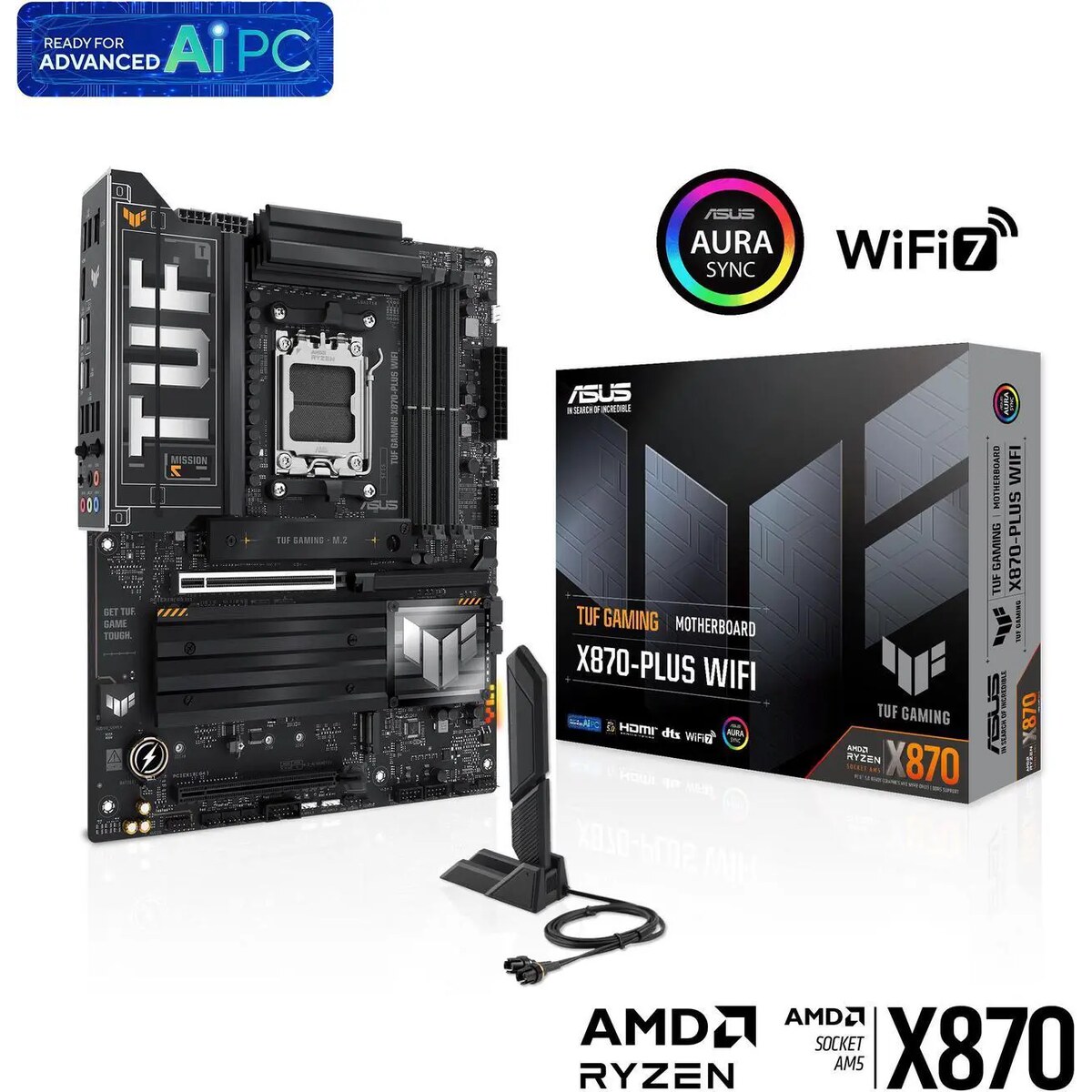 Motherboard ASUS TUF GAMING X870‑PLUS WiFi Socket AM5 ATX