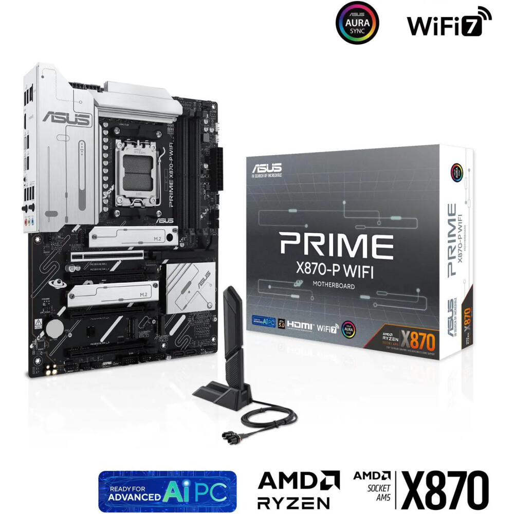 Motherboard ASUS PRIME X870-P WiFi Socket AM5 ATX - Imagen 1