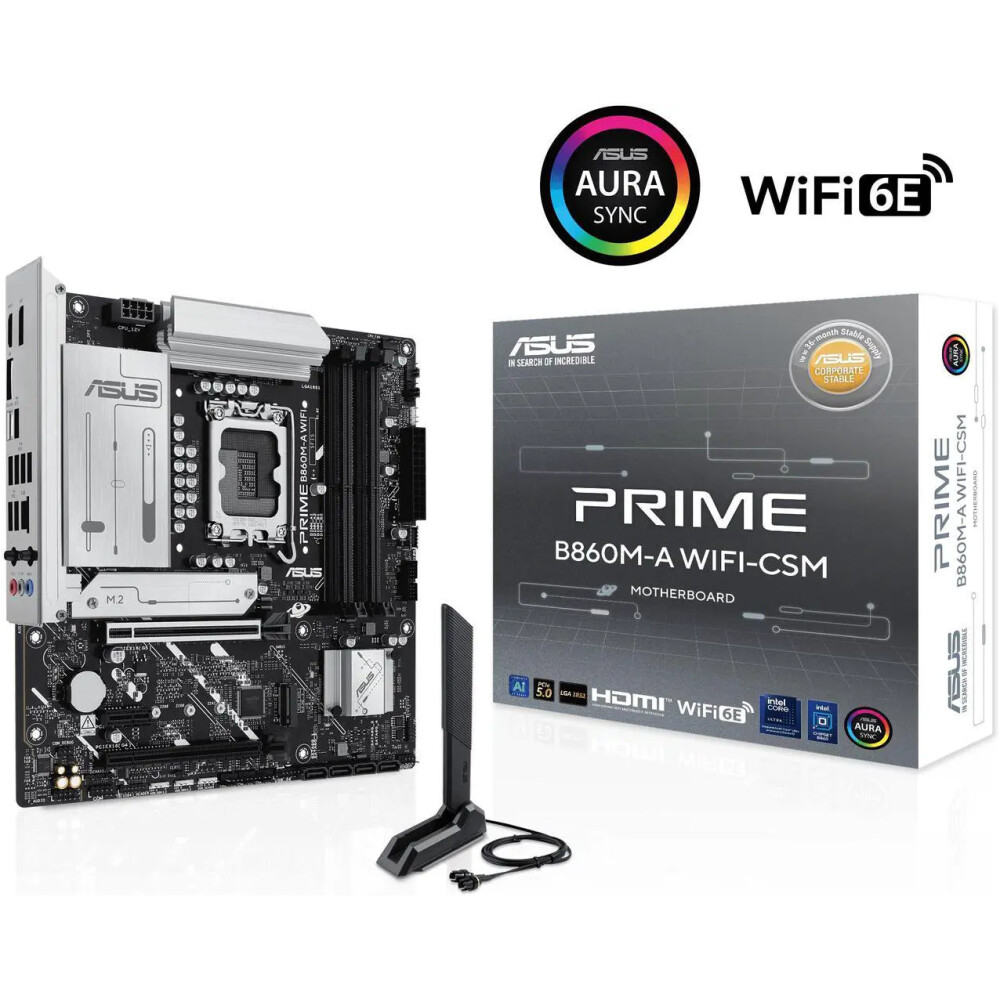 Motherboard ASUS PRIME B860M-A WIFI-CSM Socket LGA 1851 Micro ATX - Imagen 1