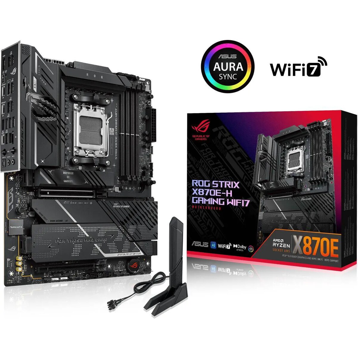 13-119-755-02_square Motherboard ASUS ROG STRIX X870E-H GAMING WIFI7 Socket AM5 ATX - Imagen 1