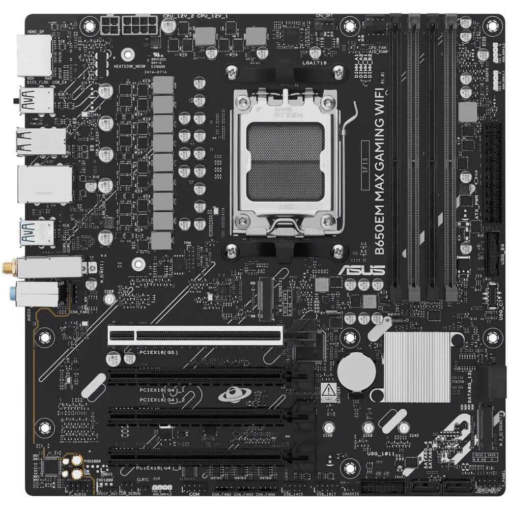 Motherboard ASUS B650EM MAX GAMING WIFI Socket AM5 Micro ATX - Imagen 2