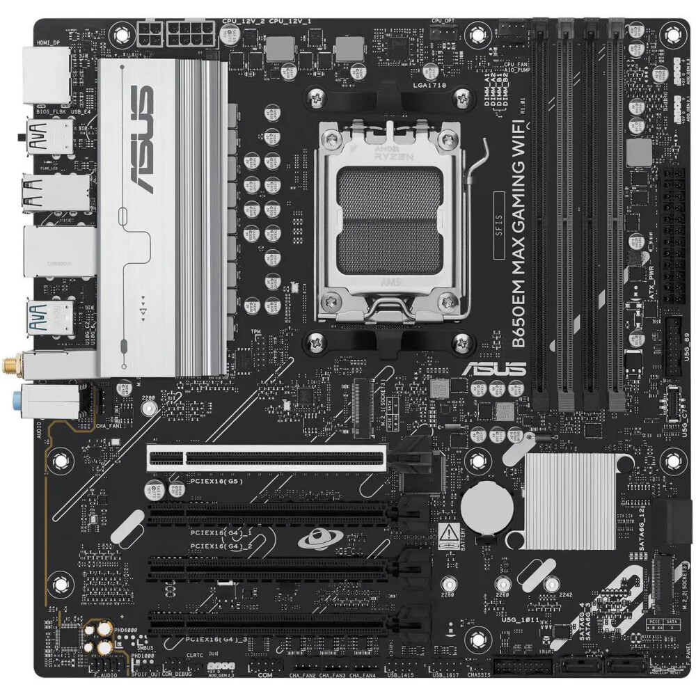 Motherboard ASUS B650EM MAX GAMING WIFI Socket AM5 Micro ATX - Imagen 3