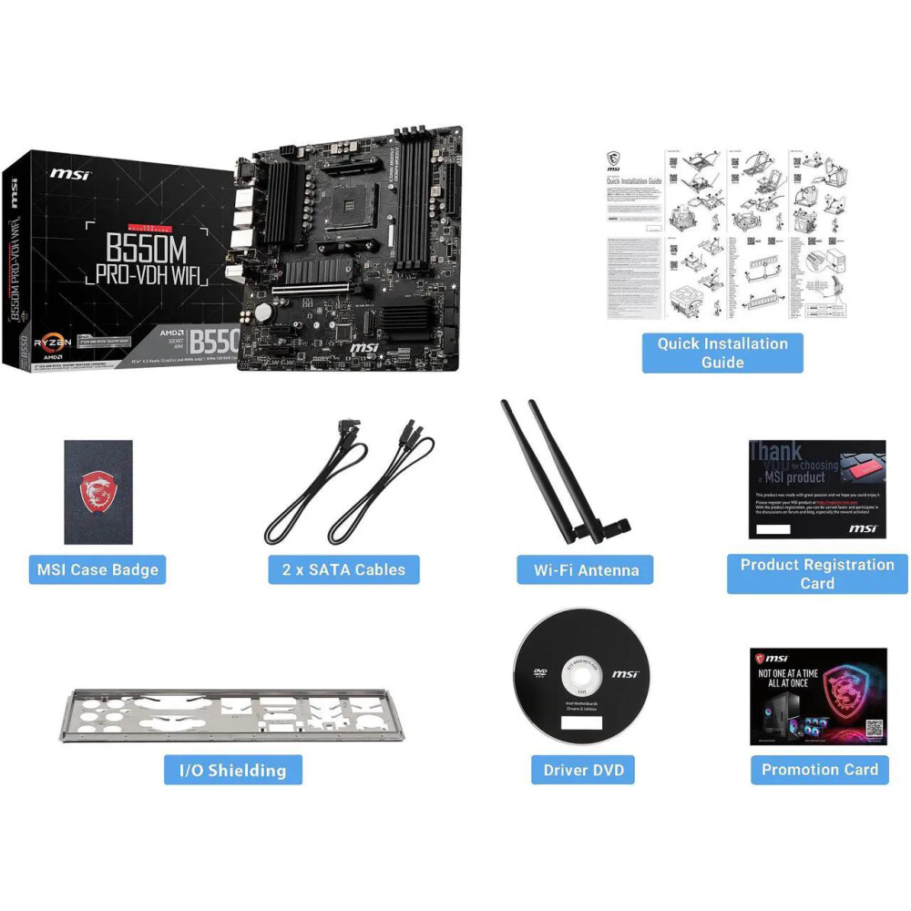 Motherboard MSI PRO B550M PRO-VDH WIFI Socket AM4 Micro ATX - Imagen 8