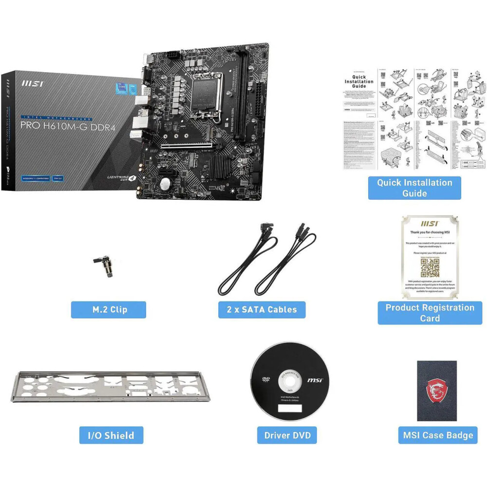 Motherboard MSI PRO H610M-G DDR4 Socket LGA 1700 Micro ATX - Imagen 6