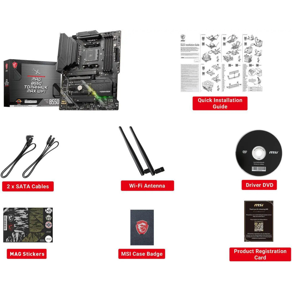 Motherboard MSI MAG B550 TOMAHAWK MAX WIFI Socket AM4 ATX - Imagen 2