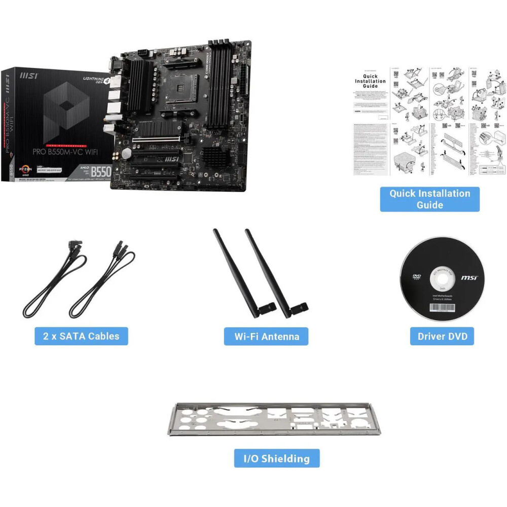 Motherboard MSI PRO B550M-VC WIFI Socket AM4 Micro ATX - Imagen 2