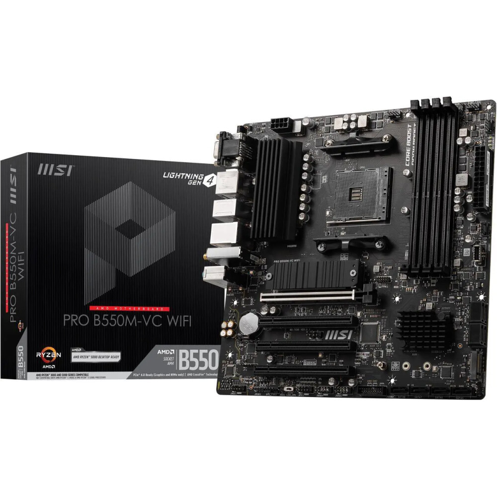 Motherboard MSI PRO B550M-VC WIFI Socket AM4 Micro ATX - Imagen 1