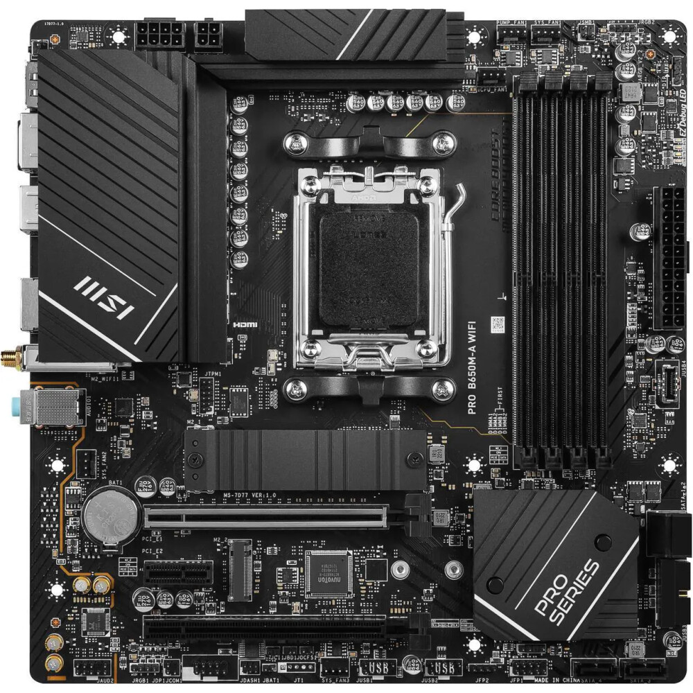 Motherboard MSI PRO B650M-A WiFi Socket AM5 Micro ATX - Imagen 3