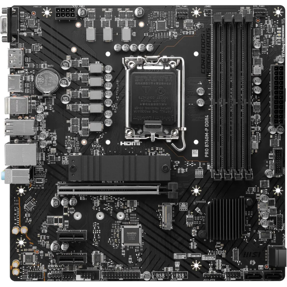 Motherboard MSI PRO B760M-P DDR4 Socket LGA 1700 Micro ATX - Imagen 2