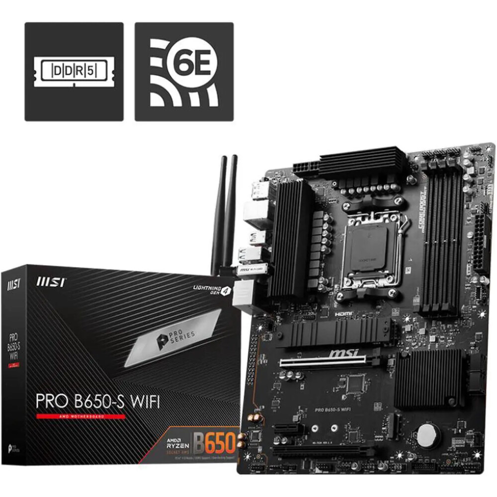 Motherboard MSI PRO B650-S WIFI Socket AM5 ATX - Imagen 2