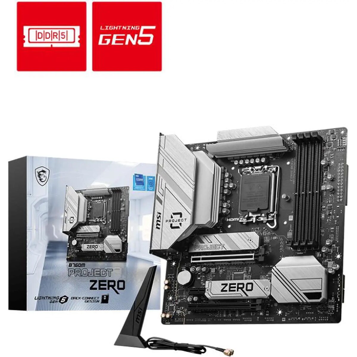 Motherboard MSI B760M PROJECT ZERO Socket LGA1700 Micro ATX