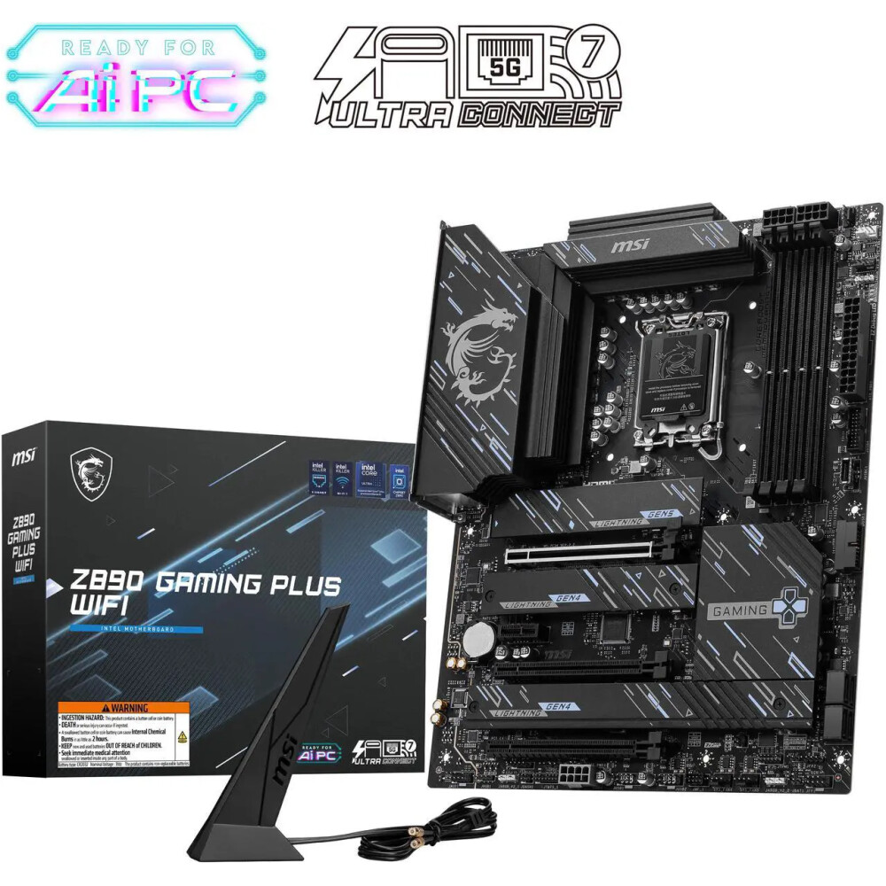 Motherboard MSI Z890 GAMING PLUS WIFI Socket LGA 1851 ATX - Imagen 1